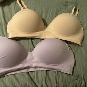 Pink seamless bralettes